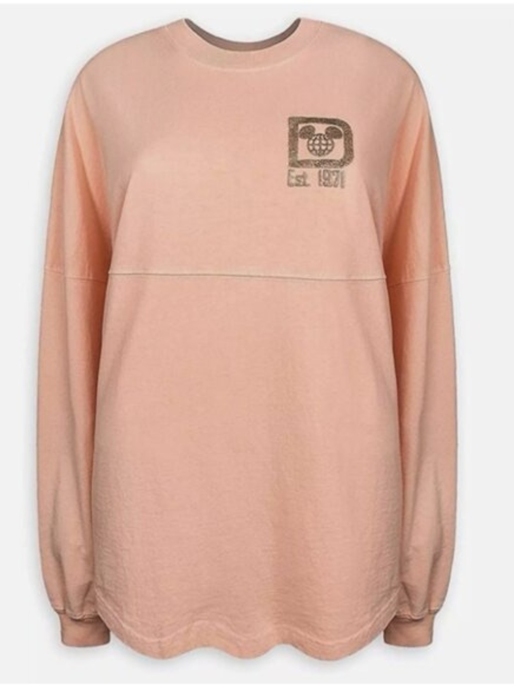 Walt Disney World Women's Peach Crewneck Sweatshirt Spirit Jersey